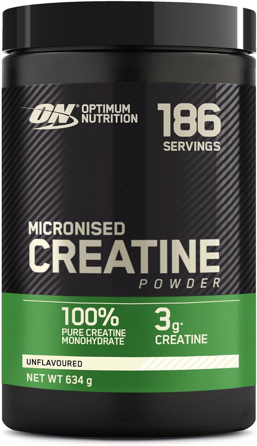 Optimum Nutrition Creatina Micronizada 634g - Sin sabor, 186 servicios